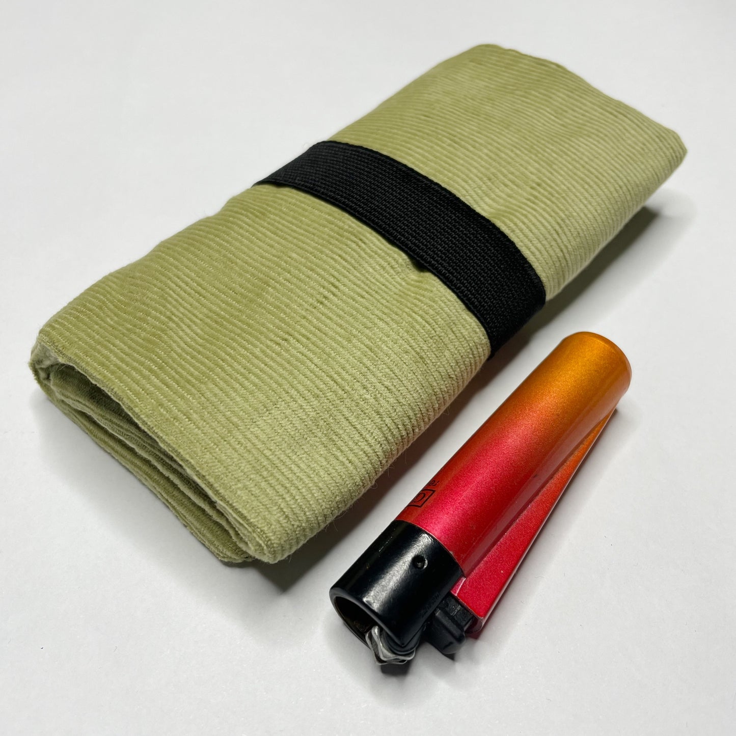 Handmade Tobacco Pouch | Sage Green Corduroy Tobacco Storage Cover