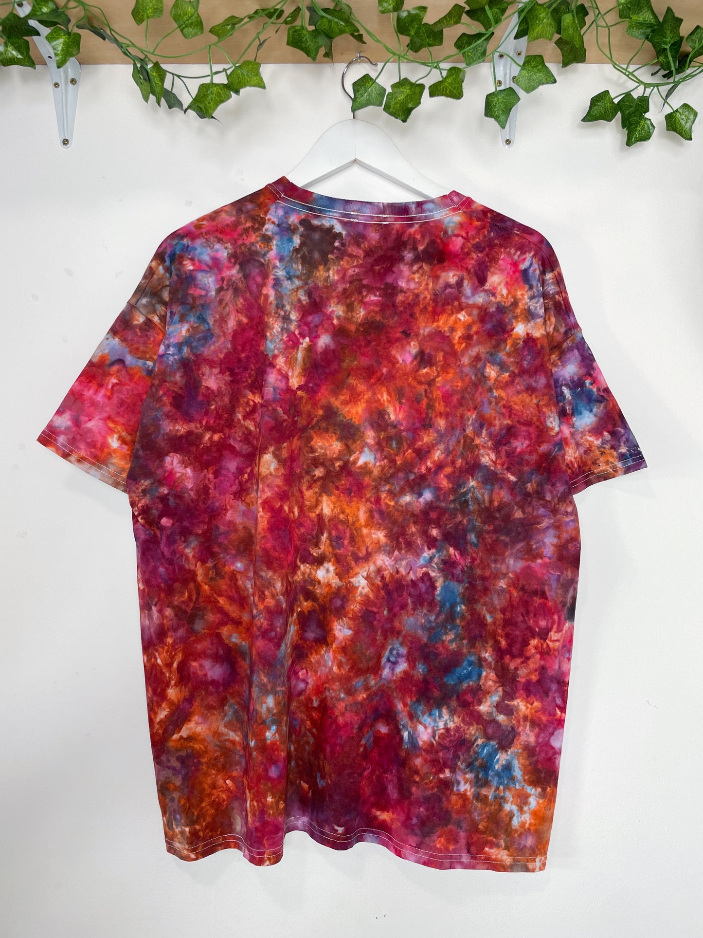 XL | Ice Dye Red Galaxy Hand Dyed Ice Tie Dye T-Shirt