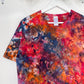 L | Ice Dye Red Galaxy Hand Dyed Ice Tie Dye T-Shirt