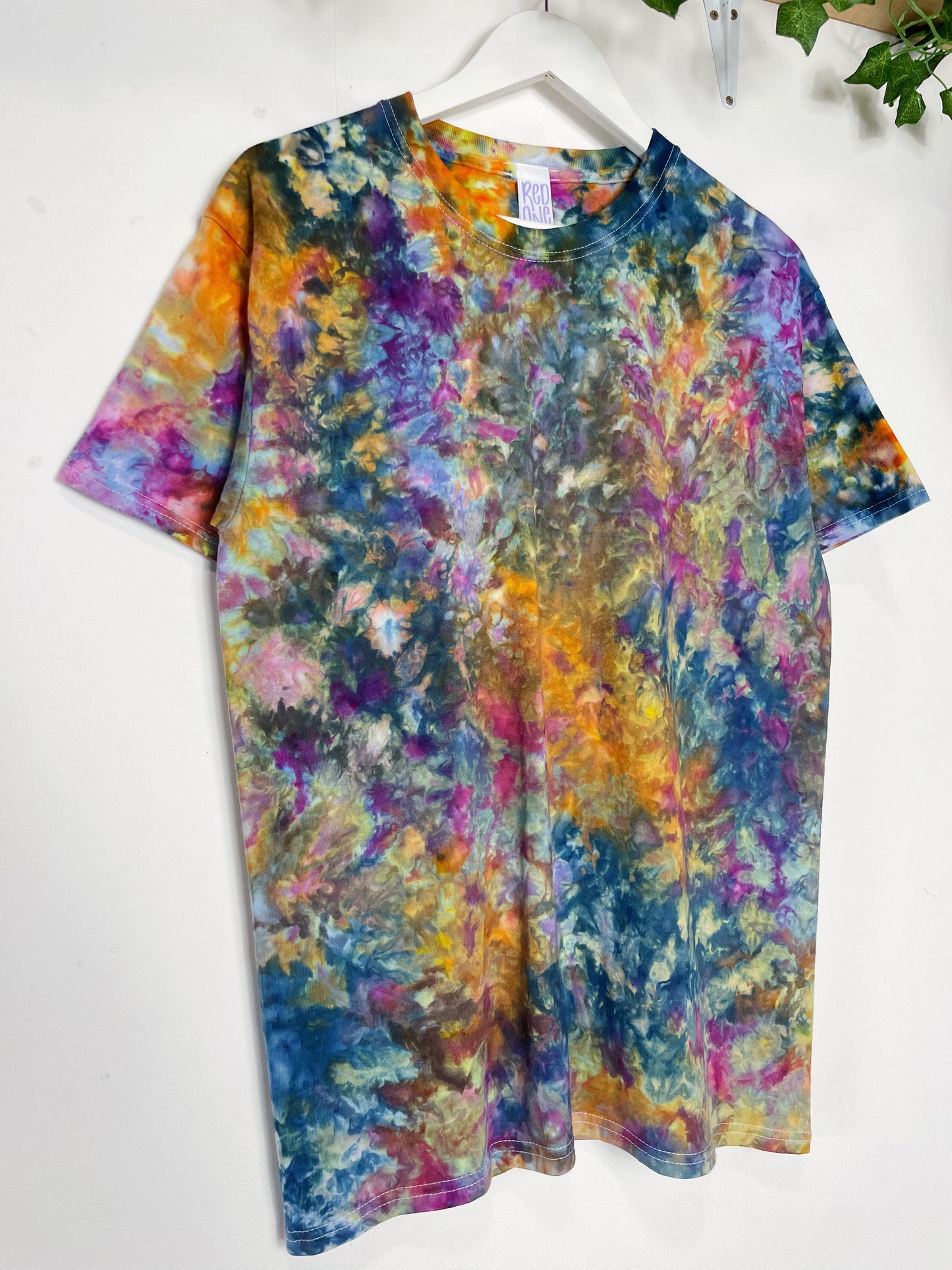 M | Ice Dye Blue Sunrise Hand Dyed Ice Tie Dye T-Shirt