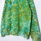 M | Ice Dye Green and Orange Hand Dyed Sweatshirt