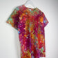 S | Ice Dye Rainbow Multicolour Hand Dyed Ice Tie Dye T-Shirt