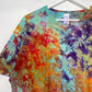 XL | Ice Dye Rainbow Multicolour Hand Dyed Ice Tie Dye T-Shirt