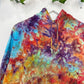 M | Ice Dye Rainbow Multicolour Hand Dyed Pullover Hoodie