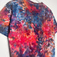 M | Ice Dye Red Galaxy Hand Dyed Ice Tie Dye T-Shirt