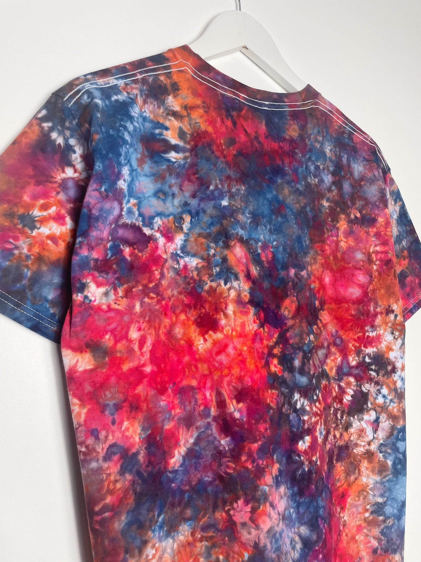 M | Ice Dye Red Galaxy Hand Dyed Ice Tie Dye T-Shirt