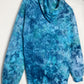 S | Ice Dye Ocean Blue Hand Dyed Pullover Hoodie