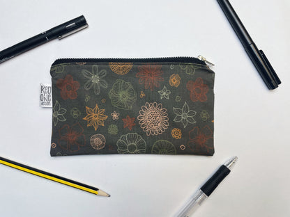 Handmade Zip Pouch | Printed Pencil Case | Small Coin Purse Make-up Pouch