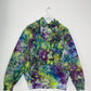 M | Ice Dye Dark Multicolour Hand Dyed Pullover Hoodie