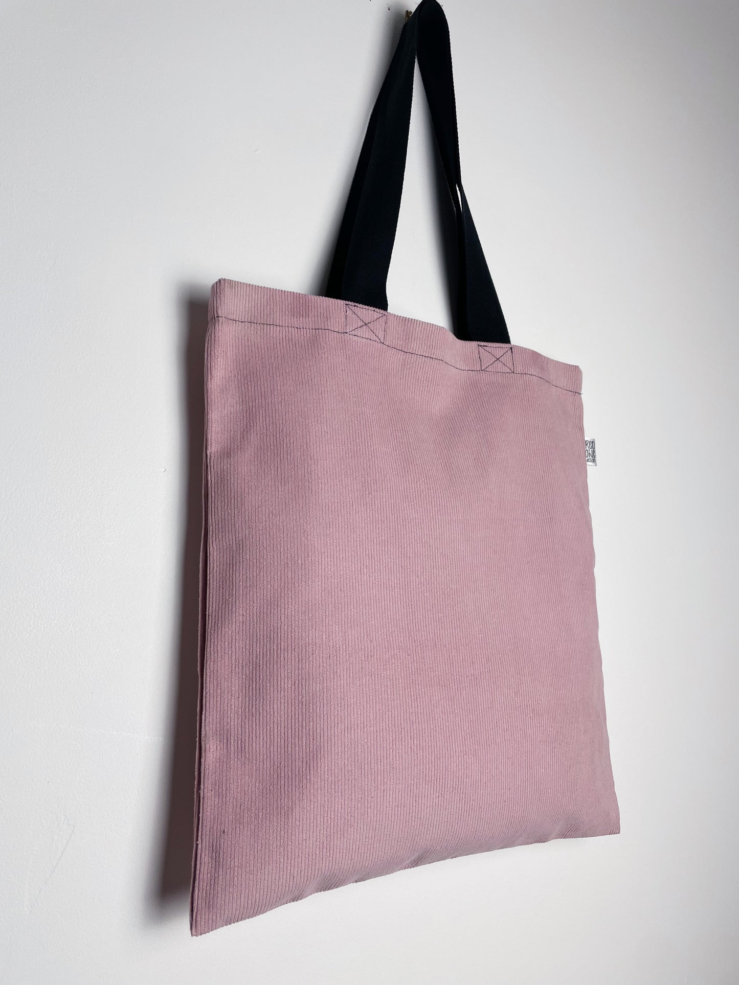 Pink Corduroy Handmade Tote Bag