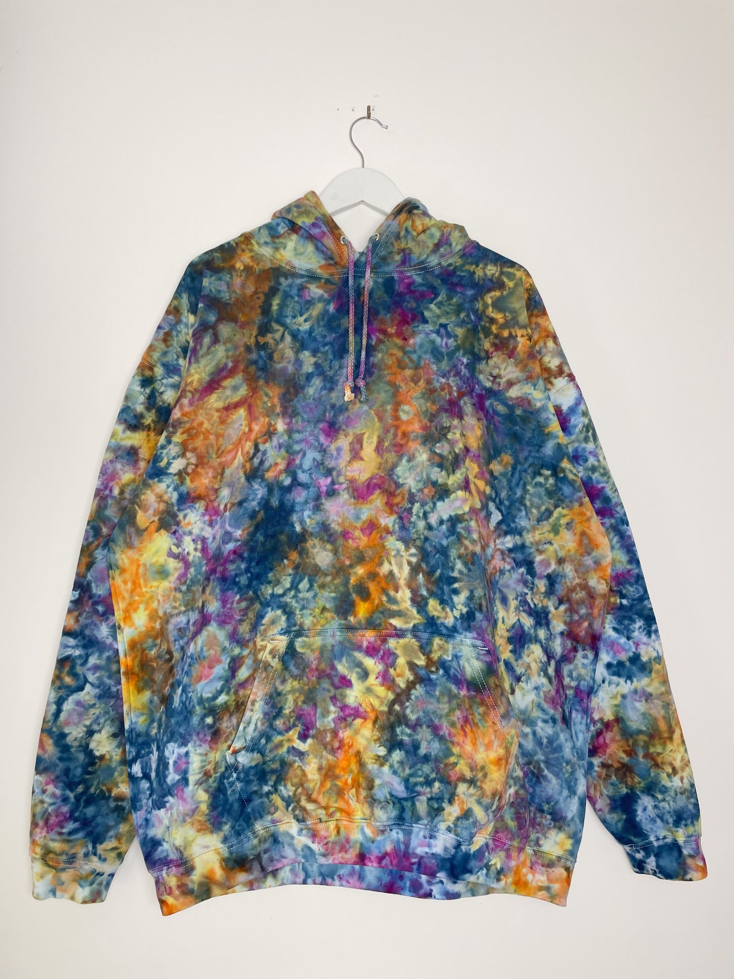 XXL | Ice Dye Blue Sunrise Hand Dyed Pullover Hoodie