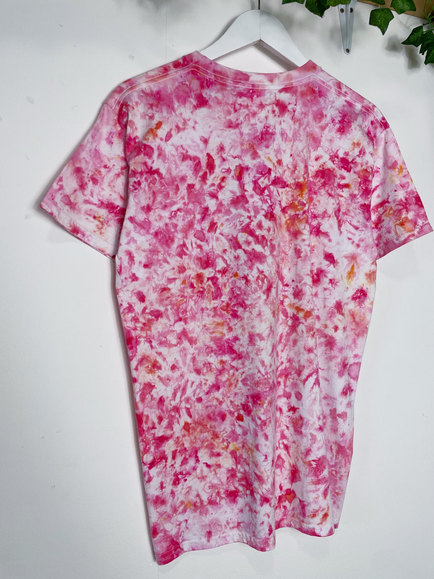 M | Ice Dye Pink Hand Dyed Ice Tie Dye T-Shirt