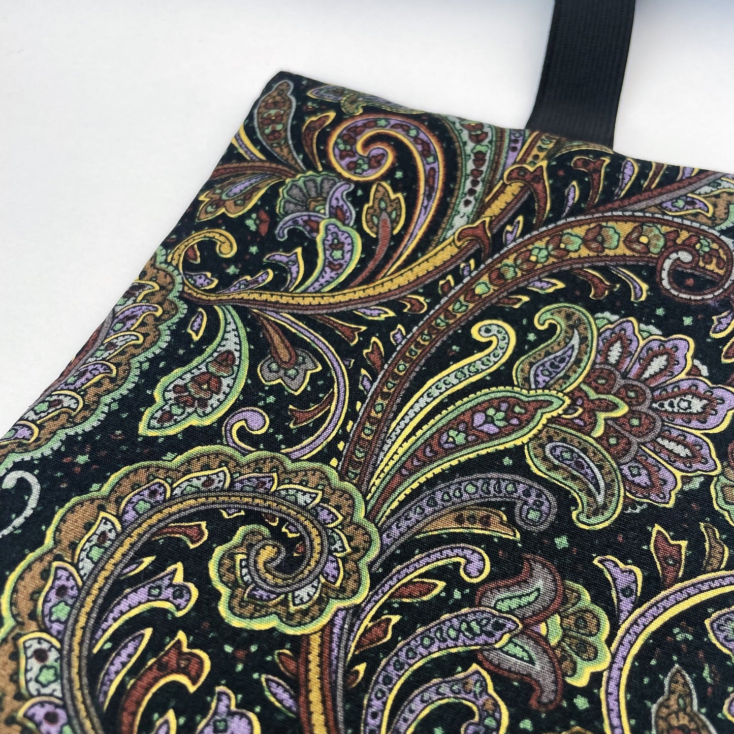 Handmade Tobacco Pouch | Black Paisley Tobacco Storage Cover