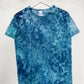 S | Ice Dye Ocean Blue Hand Ice Tie Dye T-Shirt