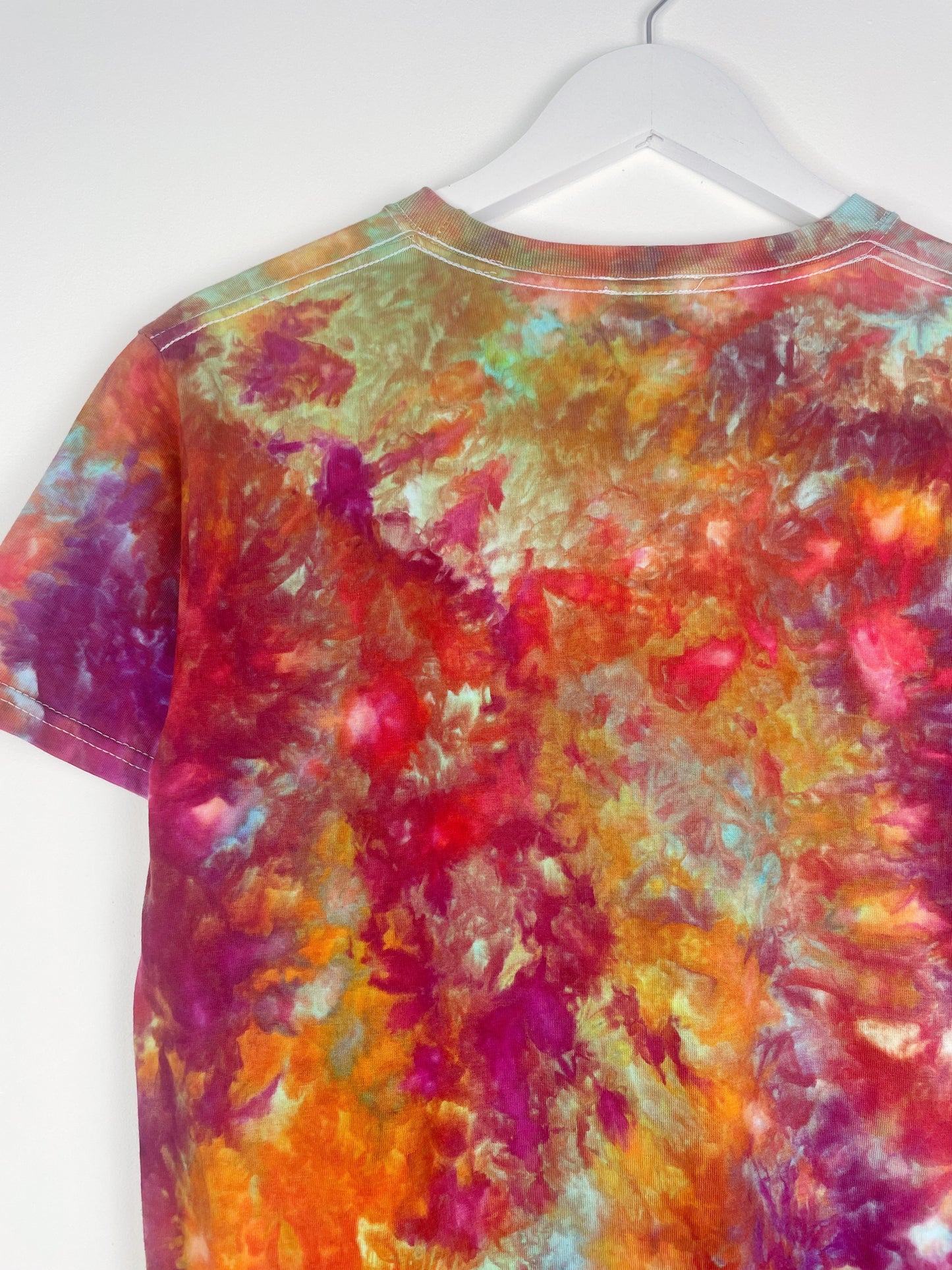 S | Ice Dye Rainbow Multicolour Hand Dyed Ice Tie Dye T-Shirt