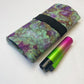 Handmade Purple, Blue and Green Ice Dyed Tobacco Pouch