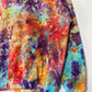 M | Ice Dye Rainbow Multicolour Hand Dyed Pullover Hoodie