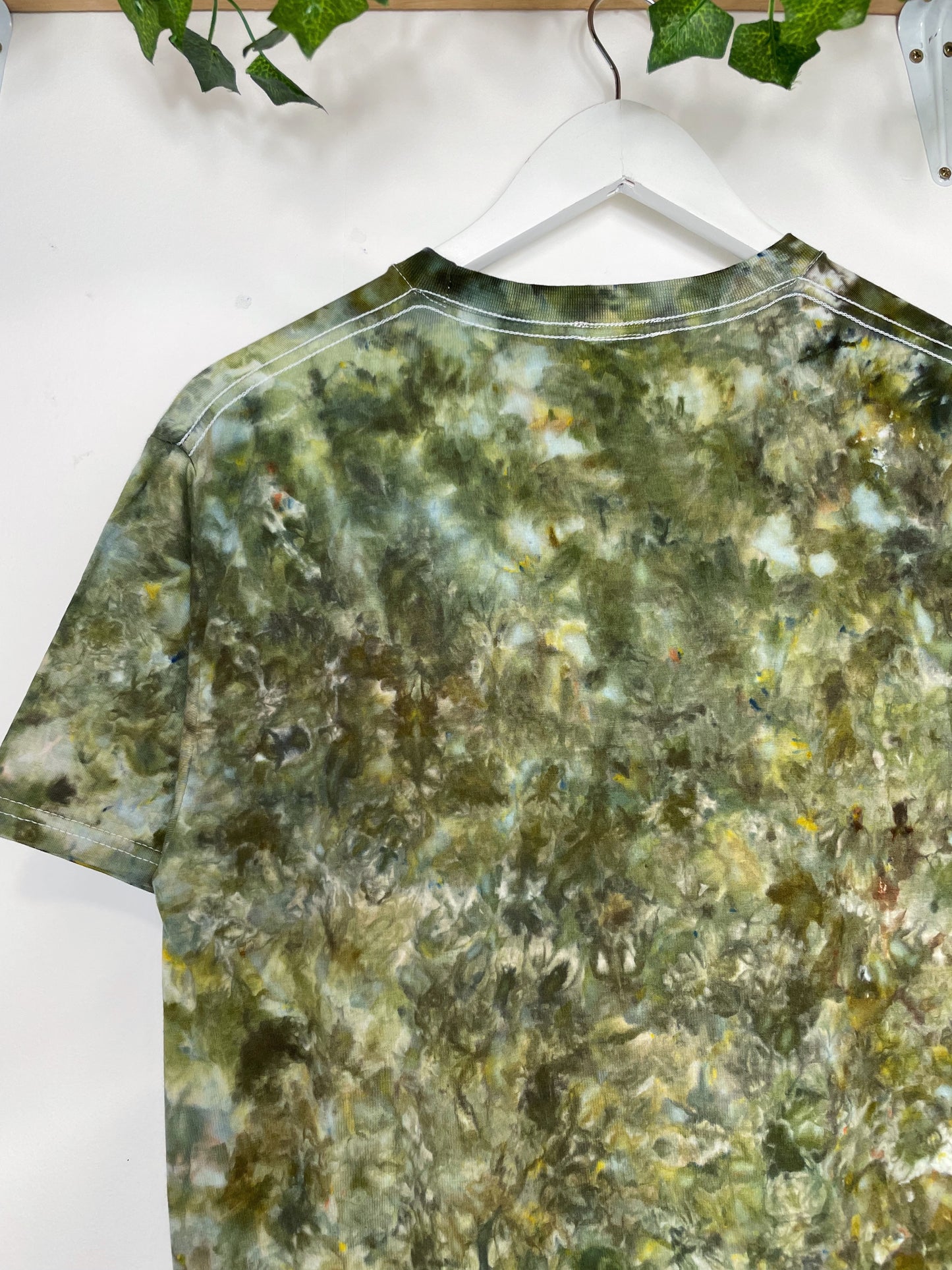 M | Ice Dye Olive Brown Hand Dyed Ice Tie Dye T-Shirt