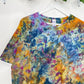 XL | Ice Dye Blue Sunrise Hand Dyed Ice Tie Dye T-Shirt