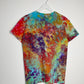 S | Ice Dye Rainbow Multicolour Hand Dyed Ice Tie Dye T-Shirt