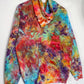 M | Ice Dye Rainbow Multicolour Hand Dyed Pullover Hoodie