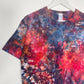 M | Ice Dye Red Galaxy Hand Dyed Ice Tie Dye T-Shirt