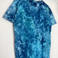 L | Ice Dye Ocean Blue Hand Dyed Ice Tie Dye T-Shirt