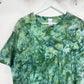 XL | Ice Dye Dark Green Hand Dyed Ice Tie Dye T-Shirt