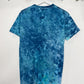 M | Ice Dye Ocean Blue Hand Dyed Ice Tie Dye T-Shirt