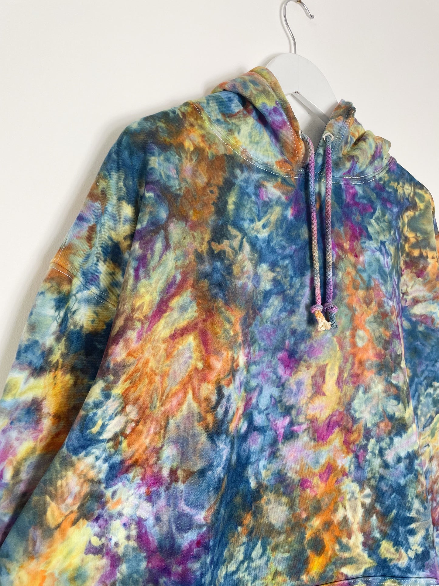 XXL | Ice Dye Blue Sunrise Hand Dyed Pullover Hoodie