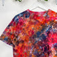 L | Ice Dye Red Galaxy Hand Dyed Ice Tie Dye T-Shirt