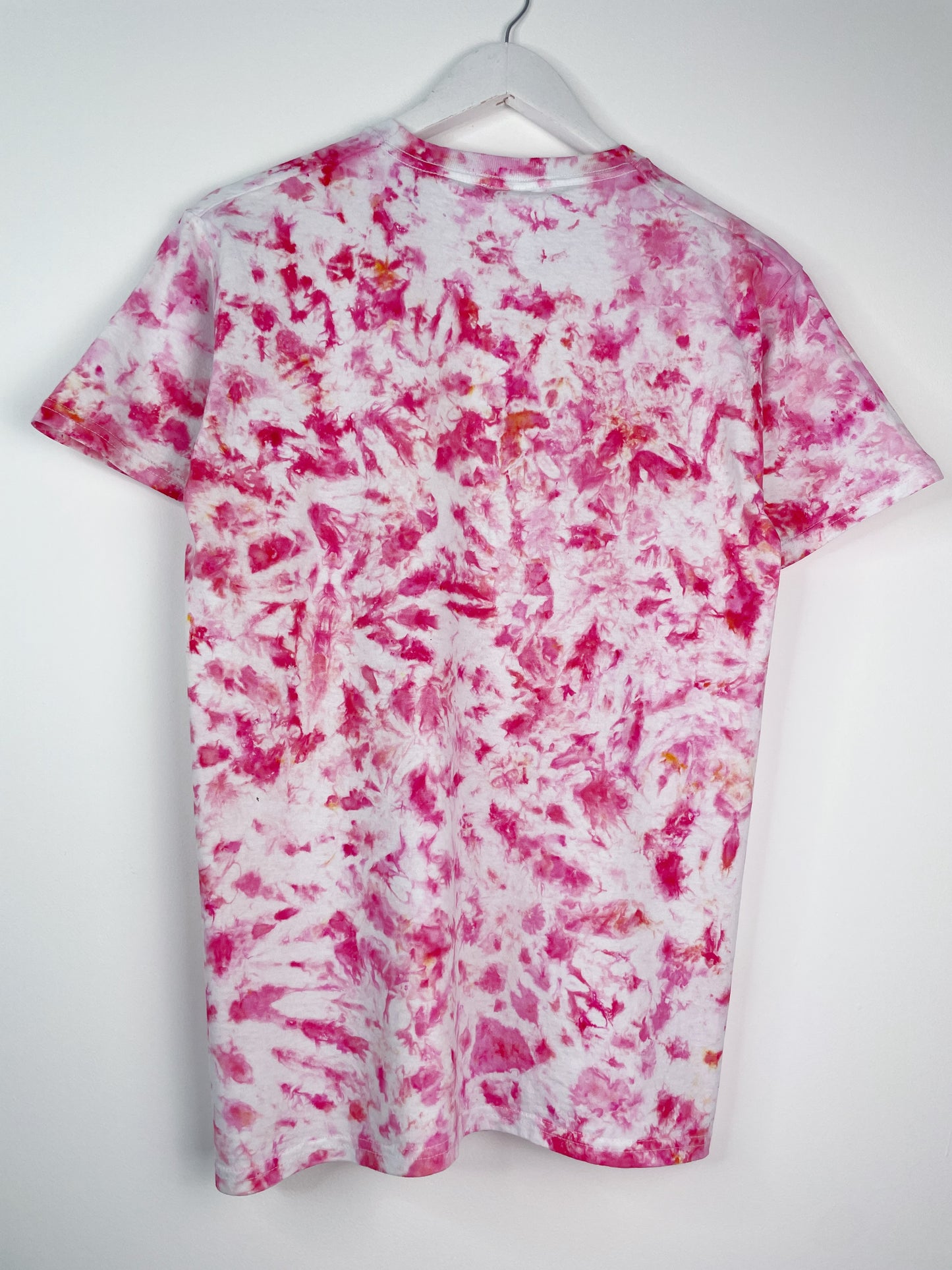 S | Ice Dye Pink Hand Dyed Ice Tie Dye T-Shirt