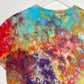 S | Ice Dye Rainbow Multicolour Hand Dyed Ice Tie Dye T-Shirt