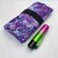 Handmade Ice Dye Tobacco Pouch | Purple Tobacco Storage Cover