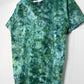 L | Ice Dye Dark Green Hand Dyed Ice Tie Dye T-Shirt