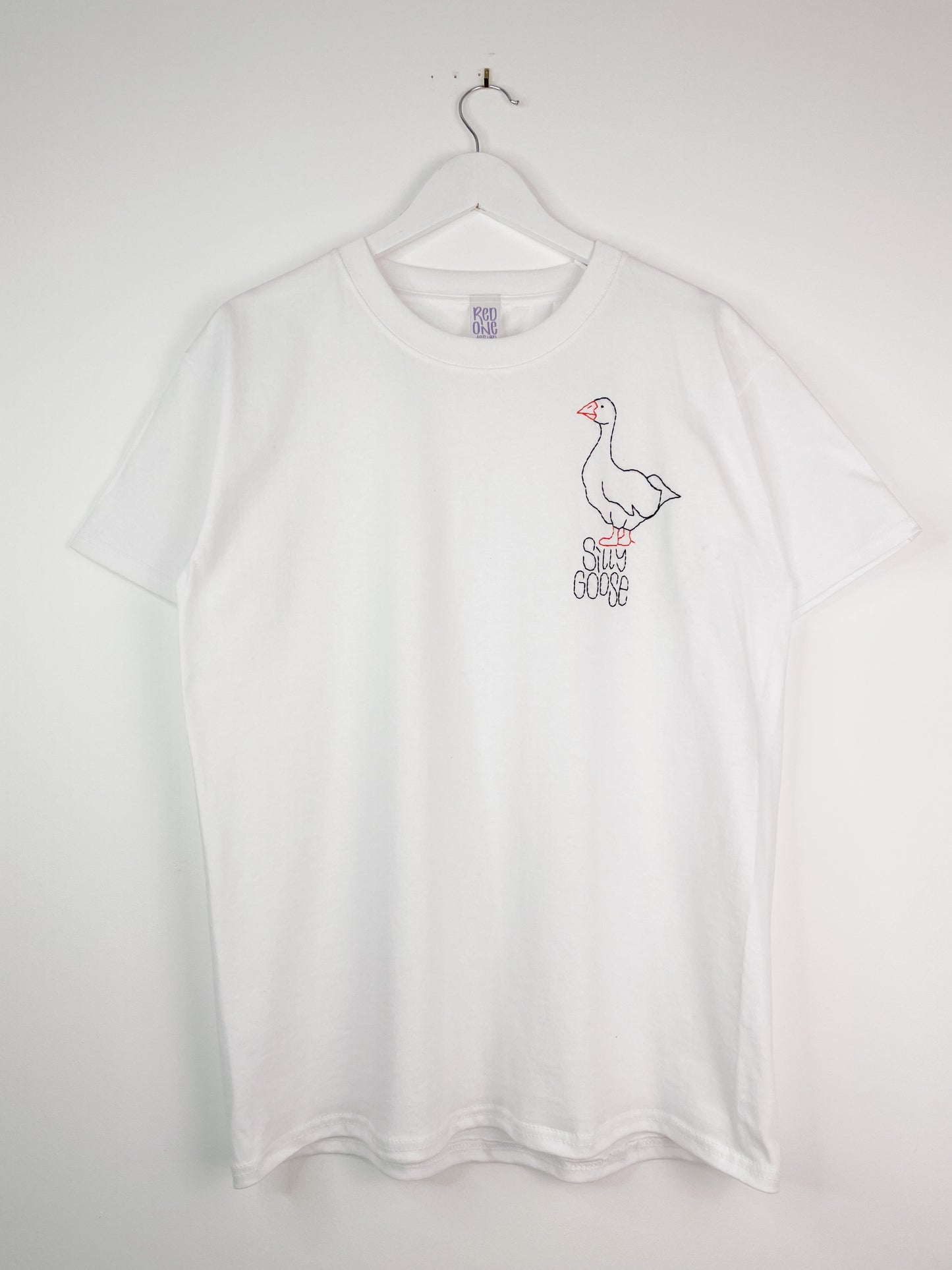 Silly Goose - Hand Embroidered Unisex T-Shirt