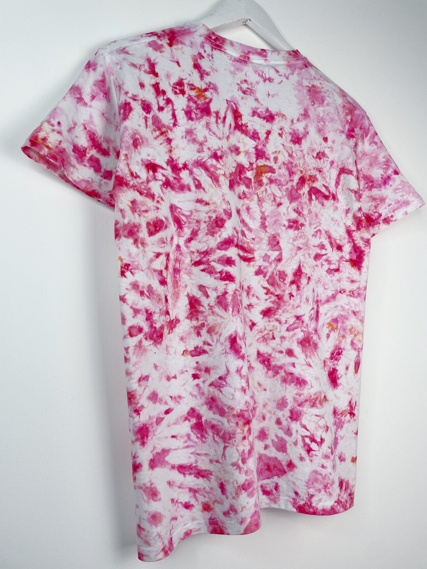 S | Ice Dye Pink Hand Dyed Ice Tie Dye T-Shirt