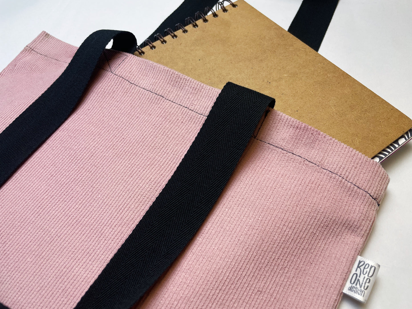 Pink Corduroy Handmade Tote Bag