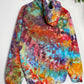 S | Ice Dye Rainbow Pink Multicolour Hand Dyed Pullover Hoodie