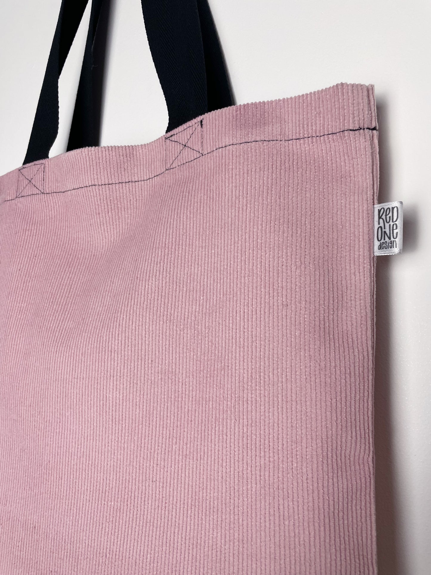 Pink Corduroy Handmade Tote Bag