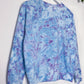 S | Ice Dye Light Blue and Pink Hand Dyed Sweatshirt