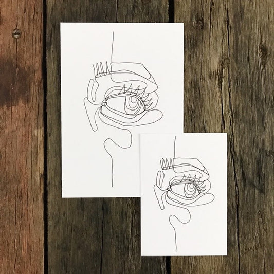 Hand Drawn Abstract Eye Art Print