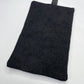 Handmade Black Corduroy Tobacco Pouch | Rolling Tobacco Cover Storage