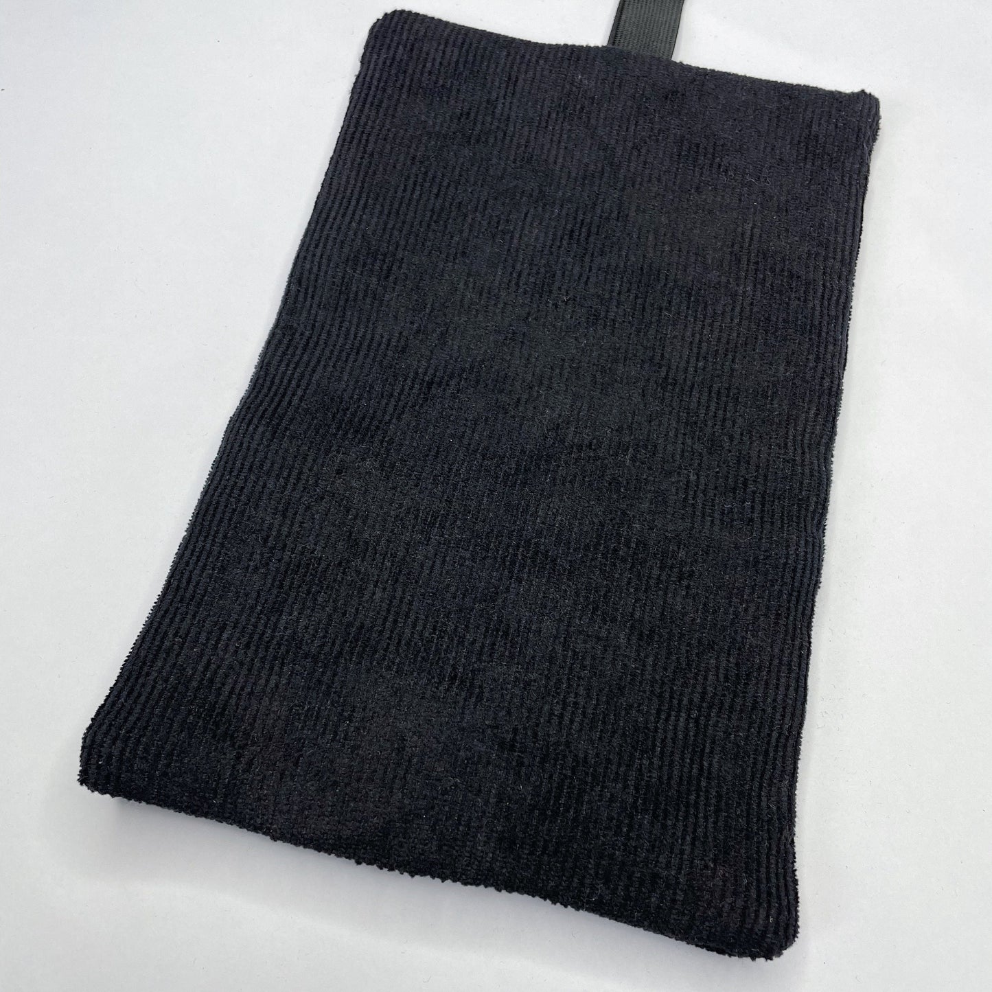 Handmade Black Corduroy Tobacco Pouch | Rolling Tobacco Cover Storage