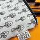 White Mushroom Handmade Zip Pouch