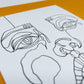 Continuous Line Face Art Print | Wallart Abstract Face Home Decor
