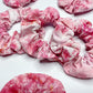 Pink Ice Dye Handmade Cotton Scrunchies