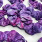 Purple Ice Dye Handmade Cotton Scrunchies