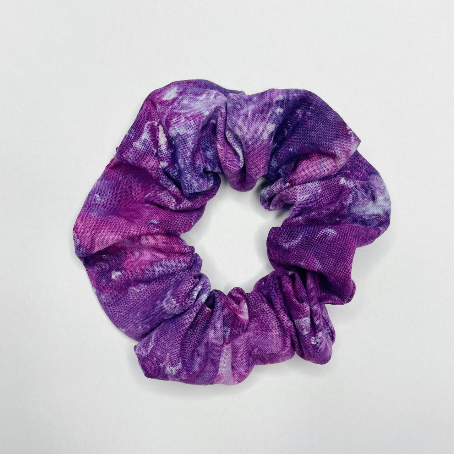 Purple Ice Dye Handmade Cotton Scrunchies
