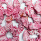 Pink Ice Dye Handmade Cotton Scrunchies